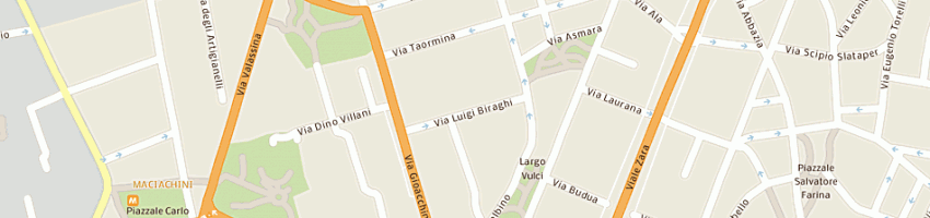 Mappa della impresa secomandi aldo a MILANO
