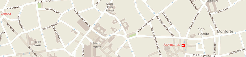 Mappa della impresa gestione ristorante di prati pietro, prati dino e bertolini sante snc a MILANO