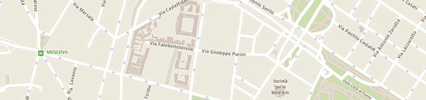 Mappa della impresa azienda ospedaliera ospedale fatebenefratelli oftalmico a MILANO