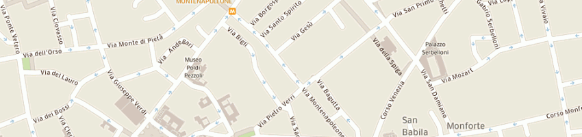 Mappa della impresa la corte di montenapoleone srl a MILANO