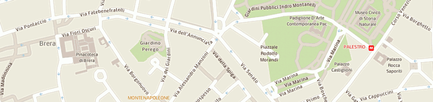 Mappa della impresa galleria d'arte moderna farsetti (sas) a MILANO