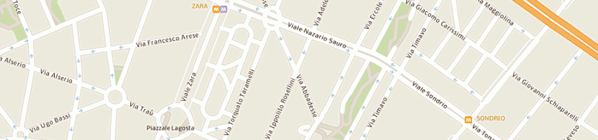 Mappa della impresa moroni alberto a MILANO