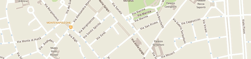 Mappa della impresa spiga 22 srl a MILANO