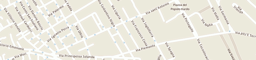 Mappa della impresa poste italiane a CAGLIARI