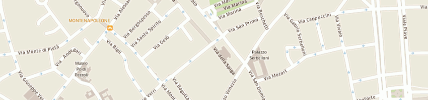 Mappa della impresa fendi italia srl a MILANO