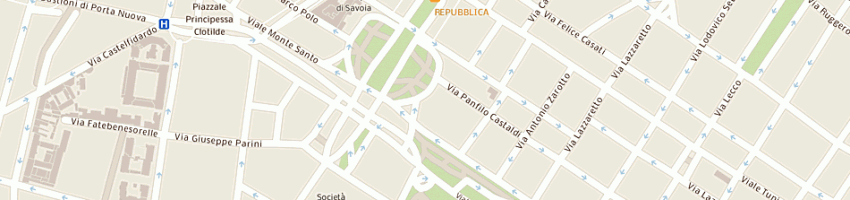 Mappa della impresa warner music italia srl a MILANO