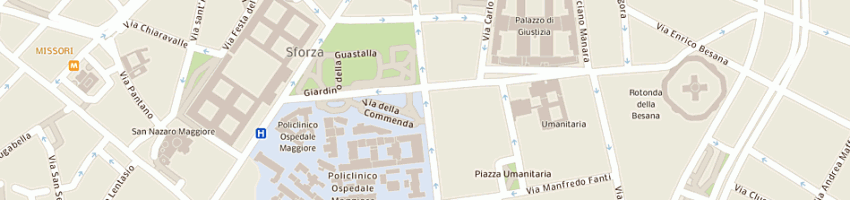 Mappa della impresa associazione bambino nefropatico a MILANO