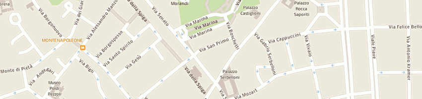 Mappa della impresa fendi italia srl a MILANO