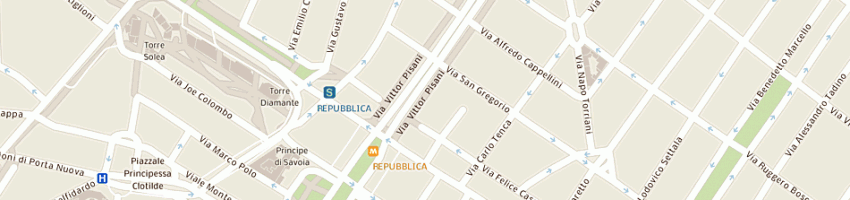 Mappa della impresa studio legale nobili antonio a MILANO