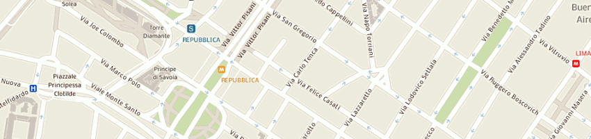 Mappa della impresa jet-diffusion pret a' porter srl a MILANO