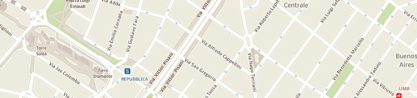 Mappa della impresa ten viaggi srl a MILANO