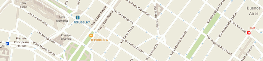 Mappa della impresa donato ricci srl a MILANO