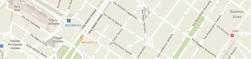 Mappa della impresa pap (srl) a MILANO