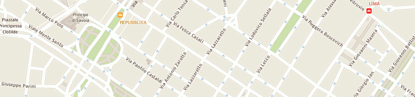 Mappa della impresa gelateria jack frost a MILANO
