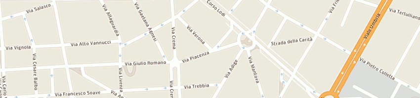Mappa della impresa habitat srl a MILANO