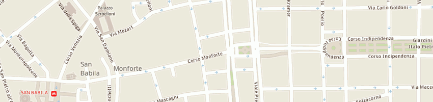 Mappa della impresa andreoni stefano comunardo a MILANO