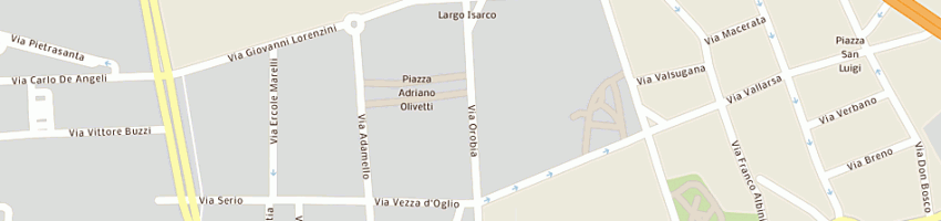 Mappa della impresa industrie vanzetti srl a MILANO
