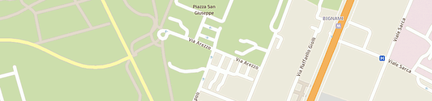 Mappa della impresa parrucchiera emiliani a AREZZO