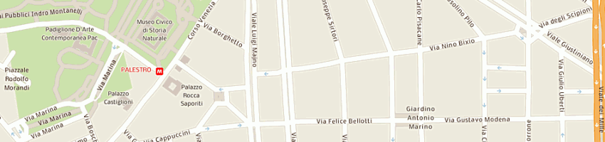 Mappa della impresa paradise snc di albergoni m e de santis g a MILANO