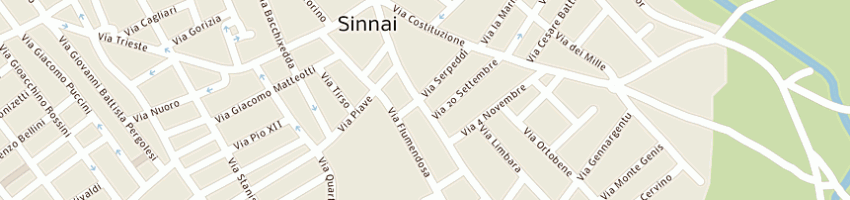Mappa della impresa supermercati gieffe tre srl a SINNAI