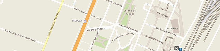 Mappa della impresa piccolo bar sas di sanzone manolo e c a MILANO