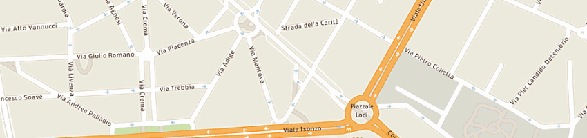 Mappa della impresa market lodi di bracca bruno a MILANO