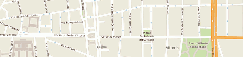 Mappa della impresa buccellati holding italia spa a MILANO