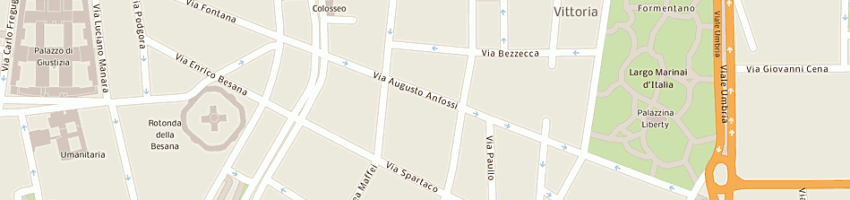 Mappa della impresa ristorante isola dei sapori srl a MILANO