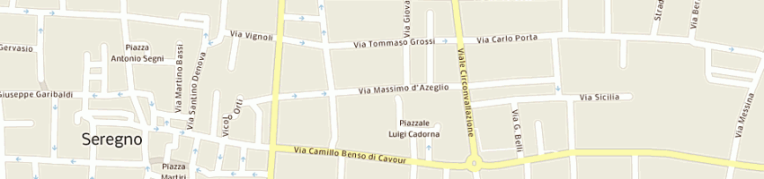 Mappa della impresa marcon sas di marcon gianni spartaco e c a SEREGNO