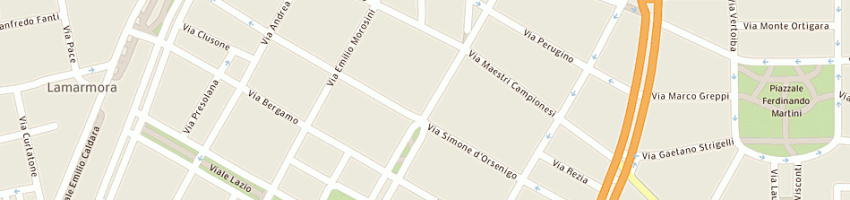 Mappa della impresa il gelato di via cadore di sideria francesco a MILANO