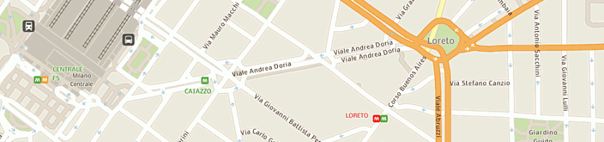 Mappa della impresa shara sas di radaelli francesco e c a MILANO