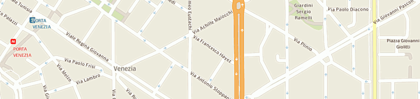 Mappa della impresa autorimessa cantoni di michela cova grioni e c a MILANO