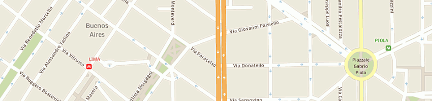 Mappa della impresa ristorante piccola hosteria a MILANO