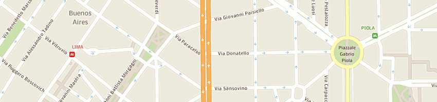 Mappa della impresa centro odontoiatrico donatello sas di mirella leggiadri gallani e c a MILANO