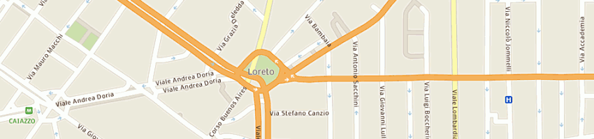 Mappa della impresa reba sas  di redi anna maria e c a MILANO
