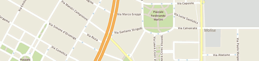 Mappa della impresa supermercati pam (spa) a MILANO