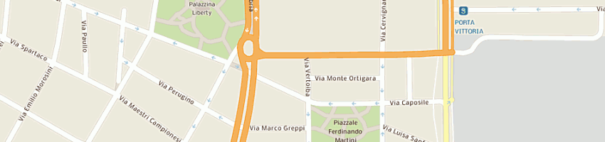 Mappa della impresa brembati gomme di brembati s e c (snc) a MILANO