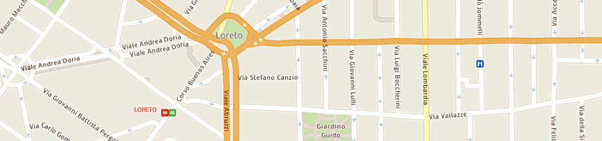 Mappa della impresa albergo malta (srl) a MILANO