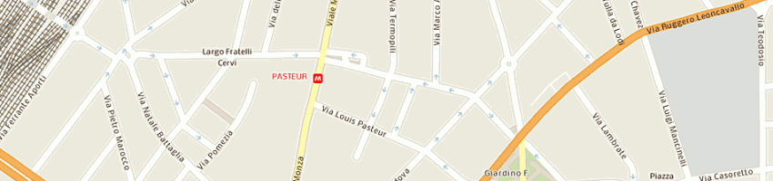 Mappa della impresa alberghi hotel pasteur a MILANO