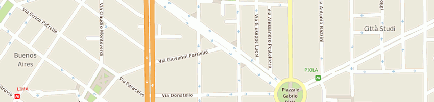 Mappa della impresa la notte e' piccola per noi club sas a MILANO