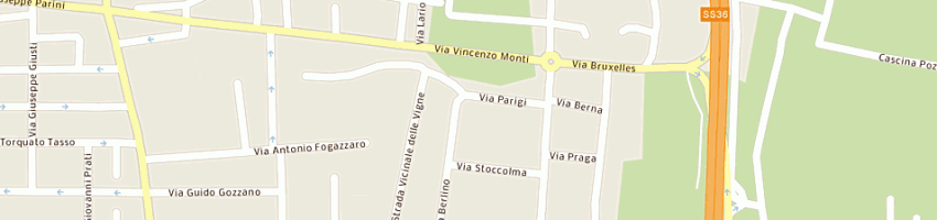 Mappa della impresa carrozzeria del sole flli meroni e c a SEREGNO