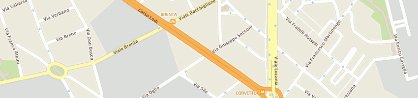 Mappa della impresa brambilla carlo e c snc a MILANO