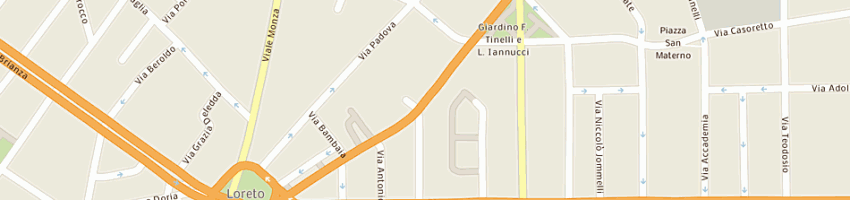 Mappa della impresa laboratorio di radiologia e fisio - roentgenterapia greco (snc) a MILANO