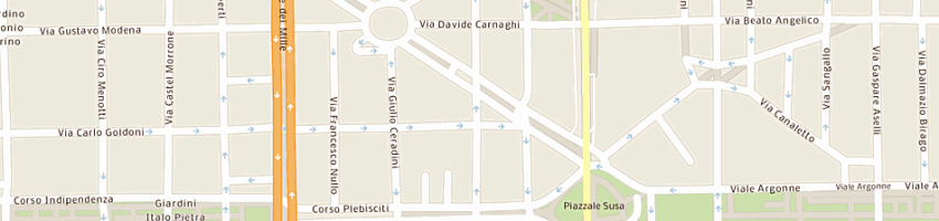 Mappa della impresa pensionato universitario bertoni a MILANO