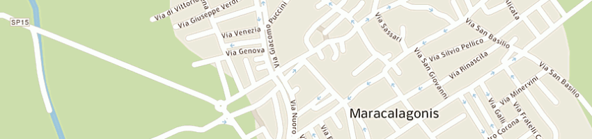 Mappa della impresa pau gomme di pau paolo a MARACALAGONIS