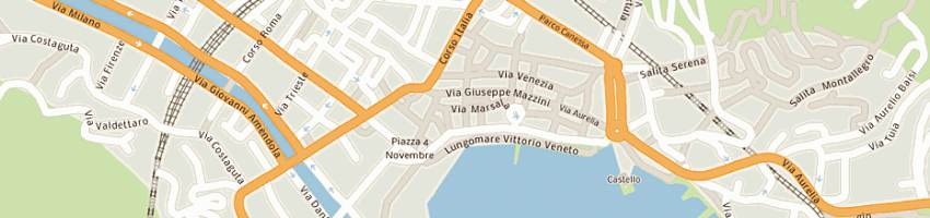 Mappa della impresa albergo bandoni a RAPALLO