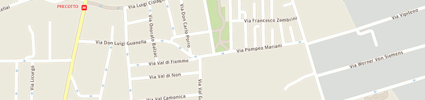 Mappa della impresa mercuri angelo frindes srl a MILANO