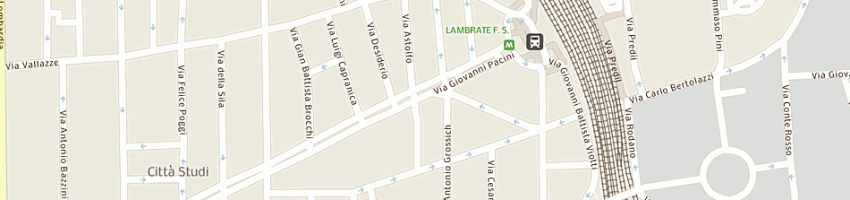 Mappa della impresa alimentari pacini snc di giuseppe galasso e simona martignon a MILANO