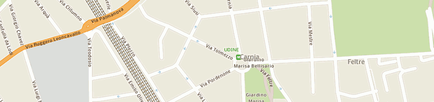 Mappa della impresa studio gm sas di giorgio pomelli e c a MILANO