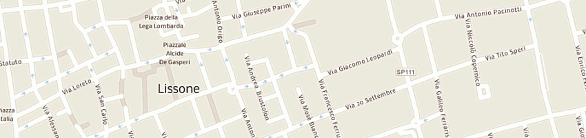 Mappa della impresa rv di redaelli giorgio e c a LISSONE